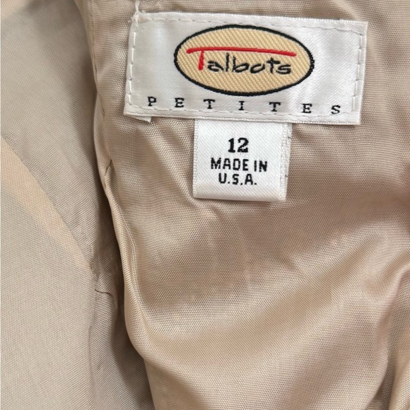 Vintage Talbots Blue Beige Tweed Textured Pencil Skirt Women’s 12P Career Casual - Picture 6 of 8